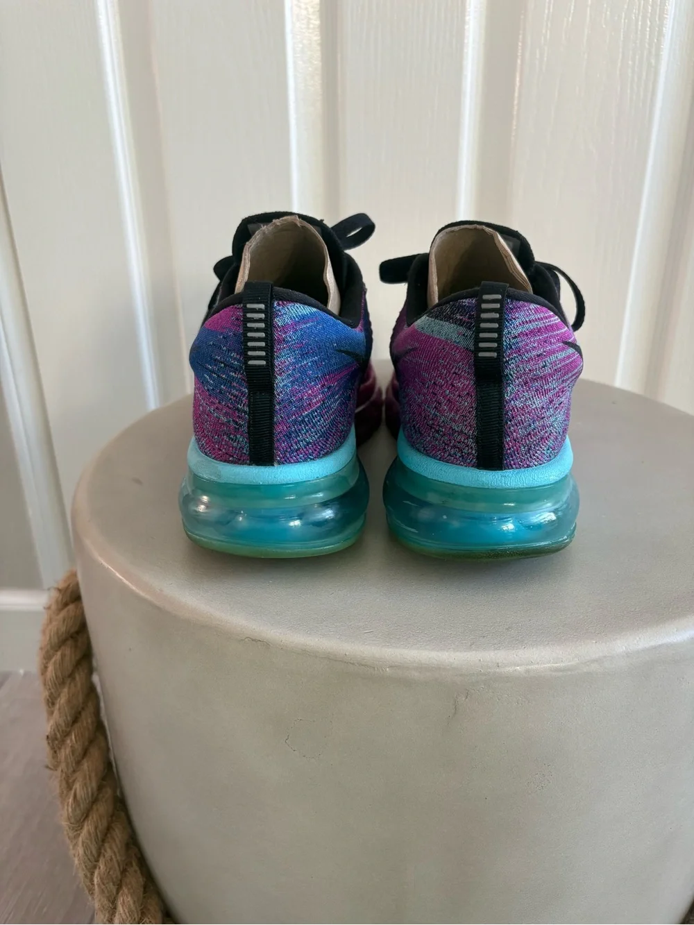 Nike | FlyKnit Air Max | Fuschia Flash/ Clearwater/ Chlorine Blue | sz 9.5